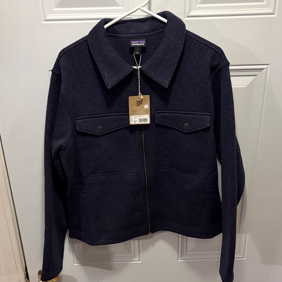 Patagonia Jackets & Blazers - Patagonia Women’s Navy Lightweight Zip-Up Shirt Jacket